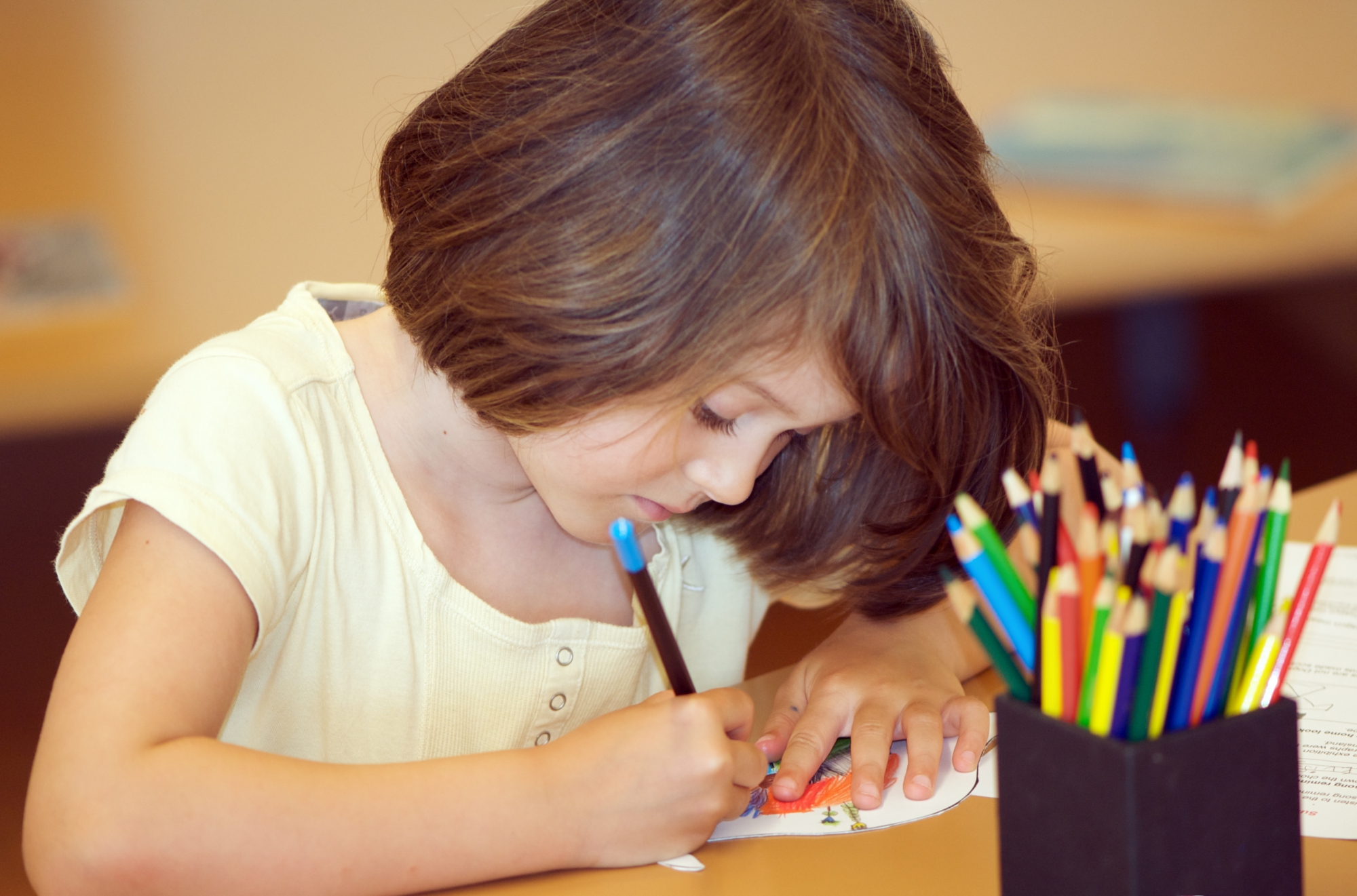 a child coloring