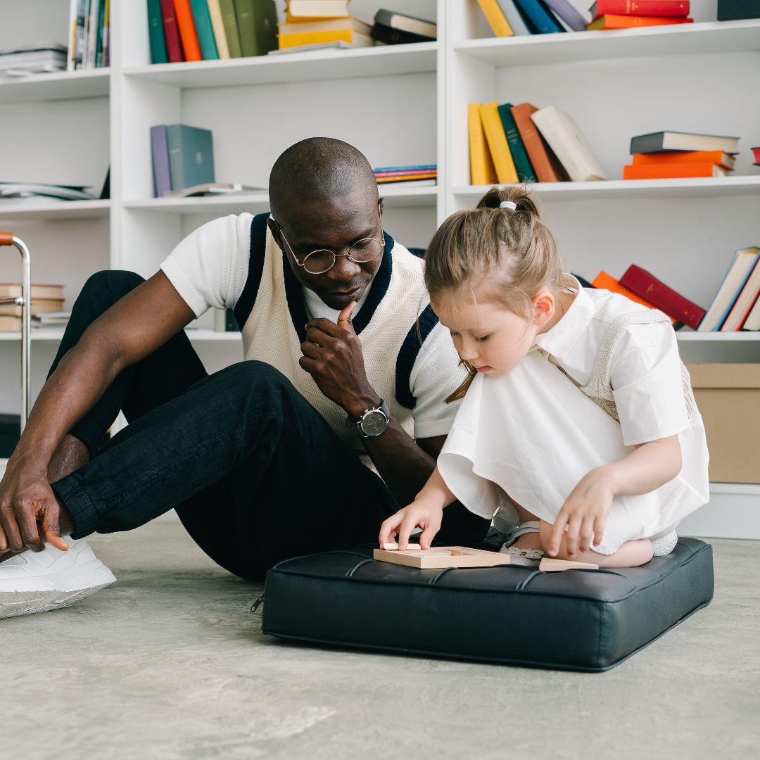 ABA therapist and Autistic child