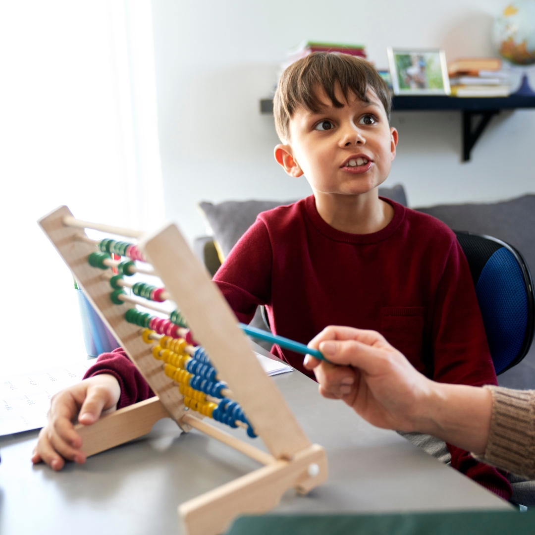 image of an autistic child getting therapy