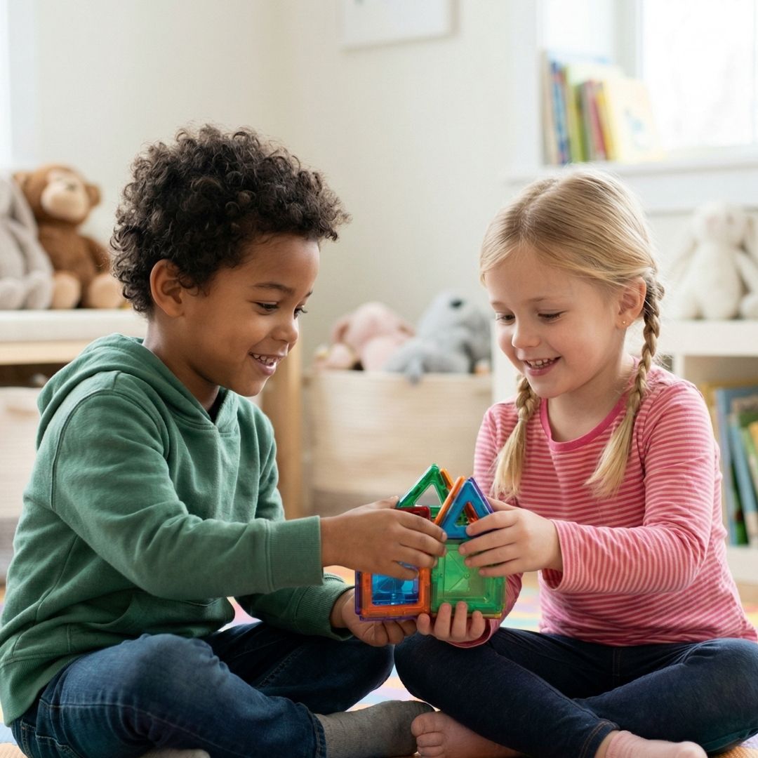 Two children playing