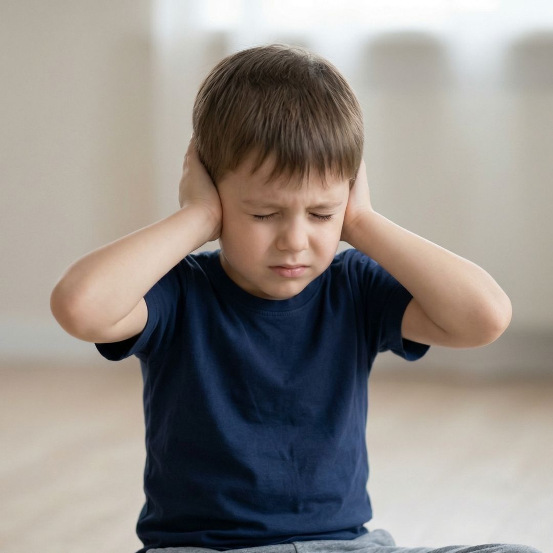 child covering their ears